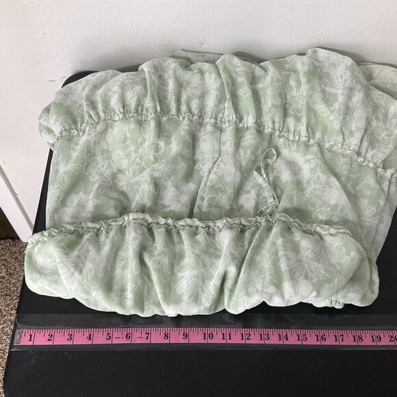 No Boundaries Dress Women 2XL Floral Mint Green Tiered Lined Flowy Fairy - Picture 12 of 15